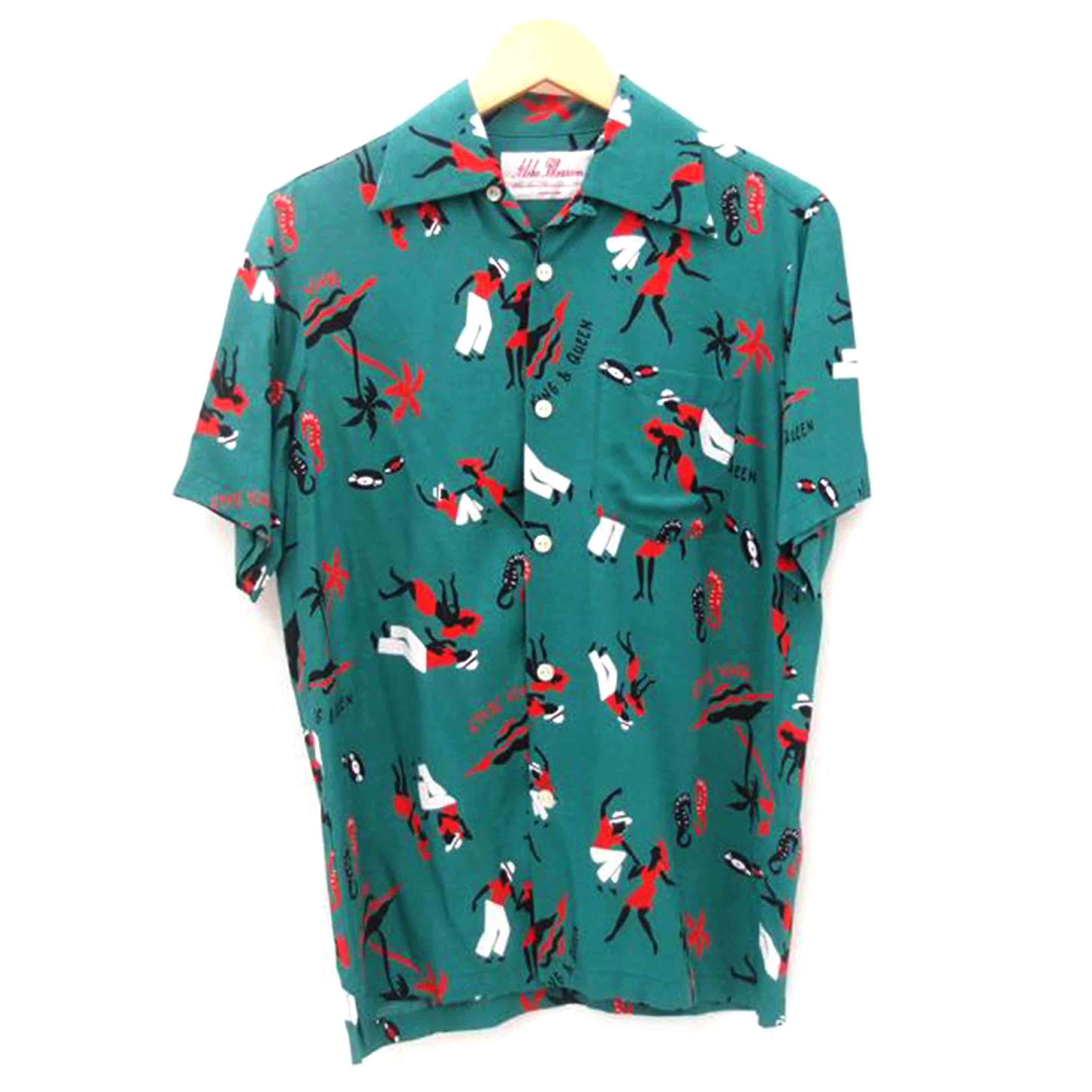 Aloha Blossom アロハブロッサム/アロハシャツKING&QUEEN/緑/AB-0003010111//Aランク/69