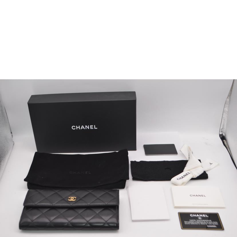 CHANEL シャネル/マトラッセラムスキンココマークレザー長財布/A50096//225****/Bランク/89