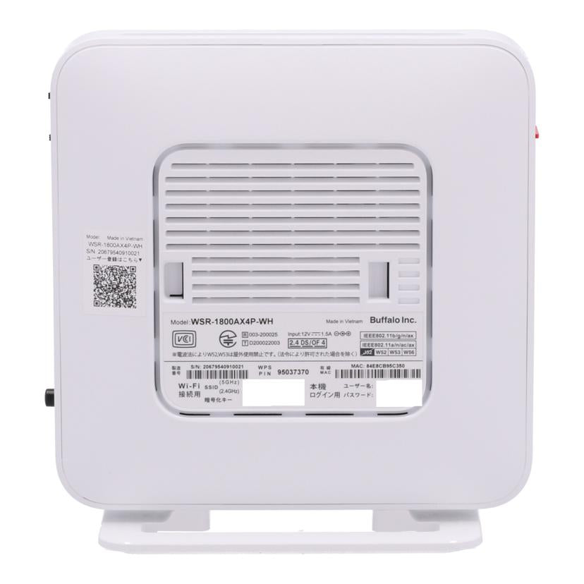 BUFFALO バッファロー /無線LANルーター/WSR-1800AX4P//20679540910021/Bランク/75