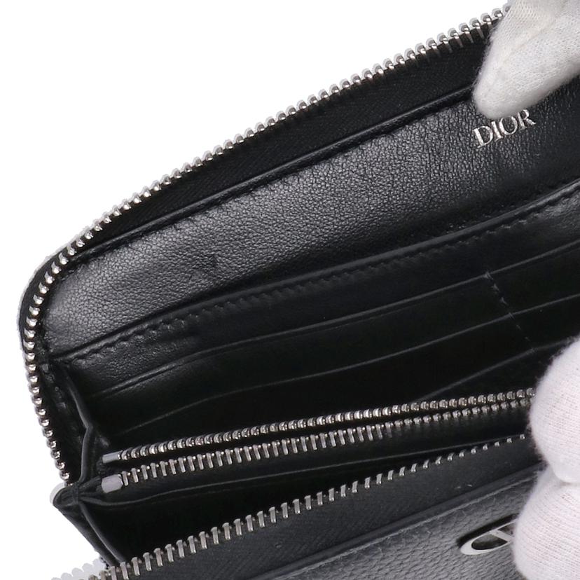 Dior ディオール/CDロゴラウンドファスナーレザー長財布//Aランク/75