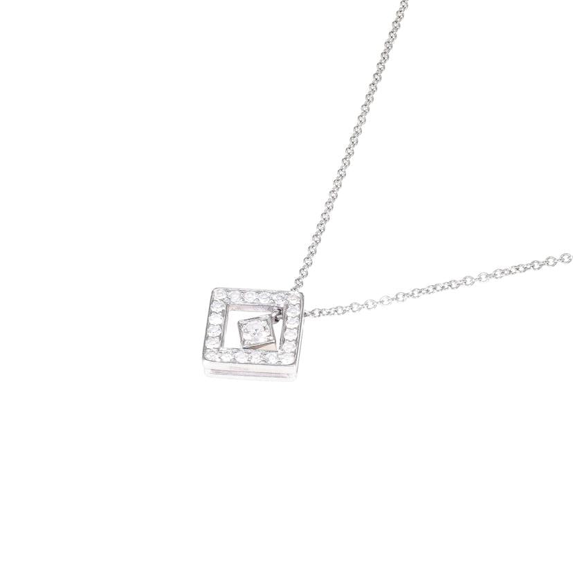 TIFFANY&Co ティファニー/TIFFANY PT950オープンスクエアダイヤネックレス/4.0//41cm/Aランク/75