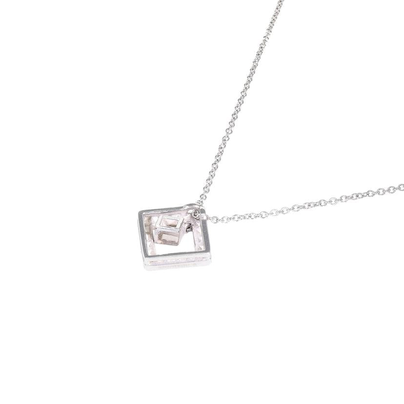 TIFFANY&Co ティファニー/TIFFANY PT950オープンスクエアダイヤネックレス/4.0//41cm/Aランク/75