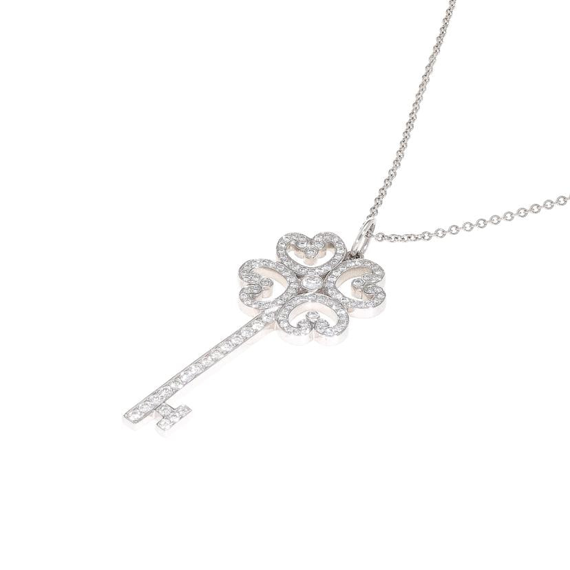 TIFFANY&Co ティファニー/PT950クアトラハートキーダイヤネックレス 41cm/5.9//Aランク/75