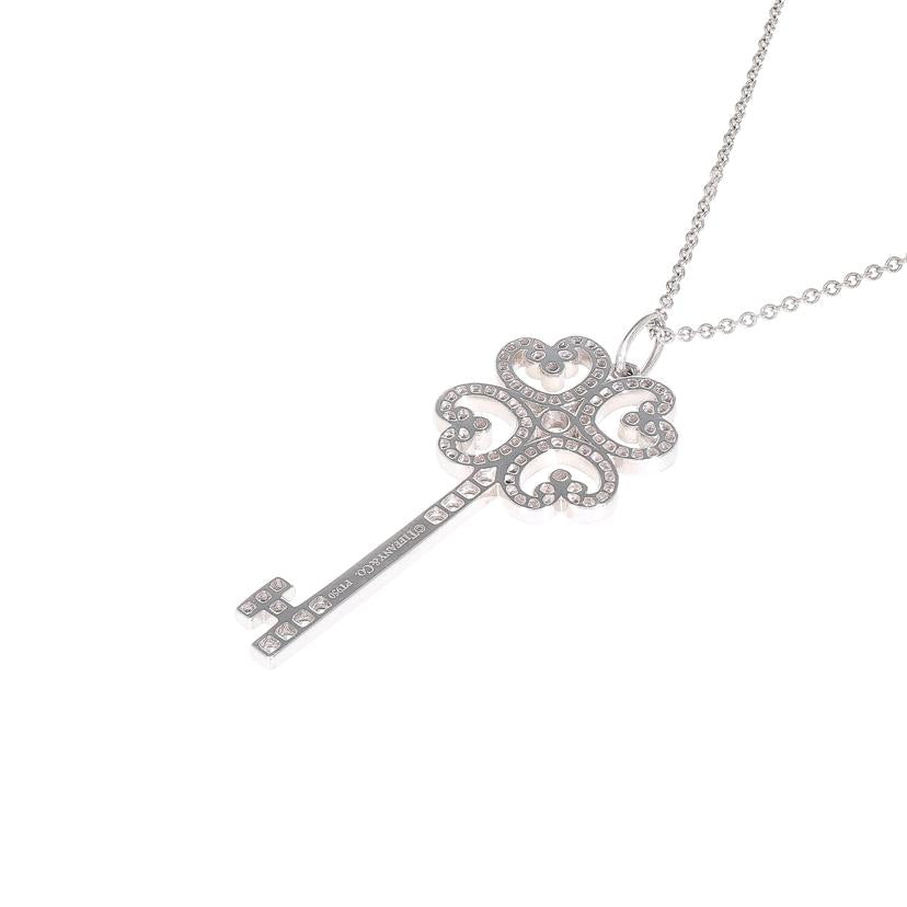 TIFFANY&Co ティファニー/PT950クアトラハートキーダイヤネックレス 41cm/5.9//Aランク/75