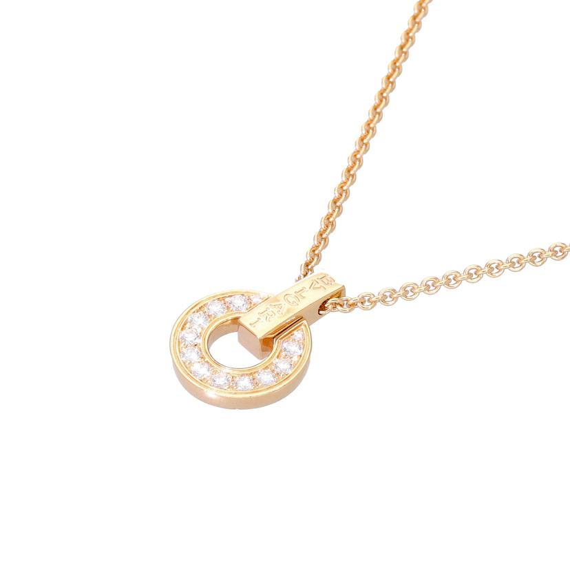 BVLGARI ブルガリ/AU750PGブルガリブルガリオープンワークダイヤネックレス/10.9//92SMW2/Aランク/75