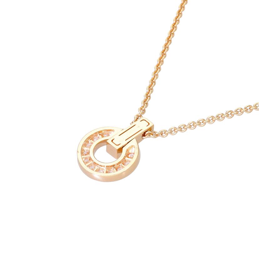 BVLGARI ブルガリ/AU750PGブルガリブルガリオープンワークダイヤネックレス/10.9//92SMW2/Aランク/75