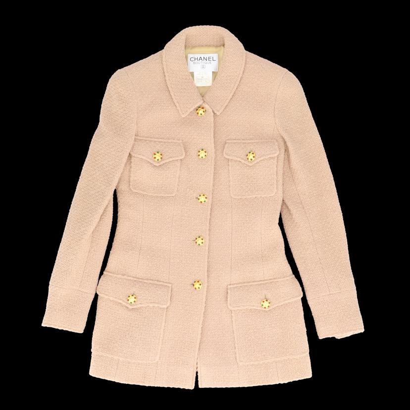 CHANEL シャネル/グリポアボタンツイードジャケット/ピンクベージュ/96A/P08382V05067//AB109/Aランク/05