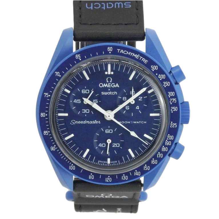 OMEAGA×swatch オメガ/MISSION TO NEPTUNE/クオーツ/ SO33N100//Aランク/77