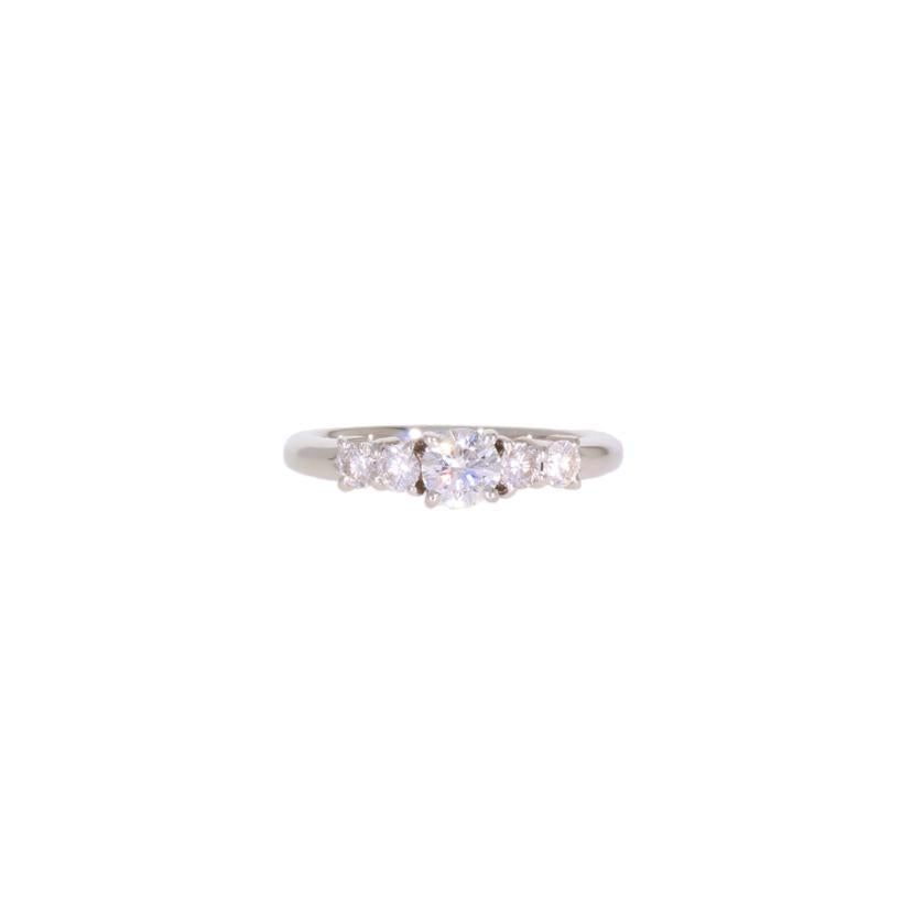 ◎PT900ダイヤリング0.408/0.37ct 中宝鑑定//Aランク/59