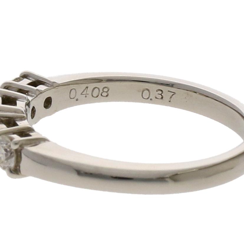 ◎PT900ダイヤリング0.408/0.37ct 中宝鑑定//Aランク/59