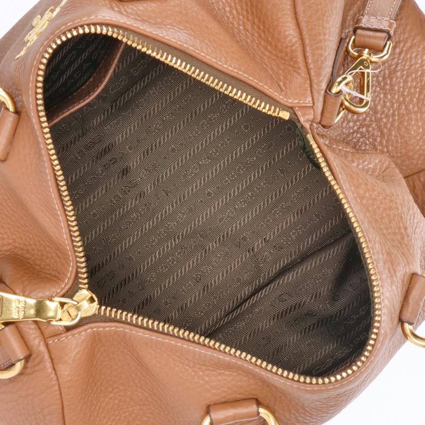 PRADA プラダ/プラダ ヴィッテロレザー2Wayハンド/ブラウン//8/Bランク/75