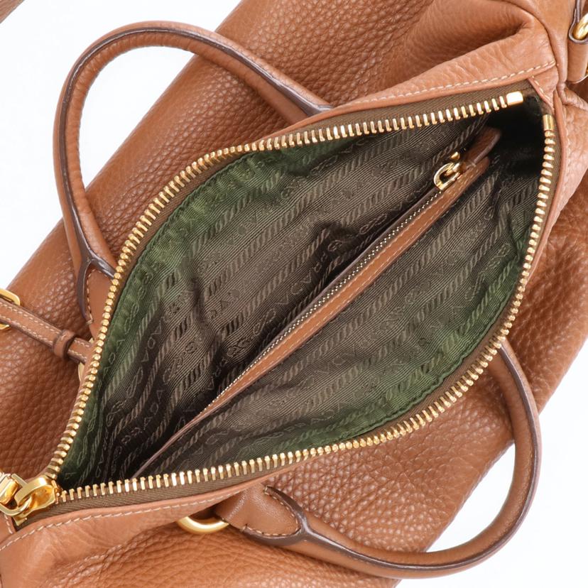 PRADA プラダ/プラダ ヴィッテロレザー2Wayハンド/ブラウン//8/Bランク/75