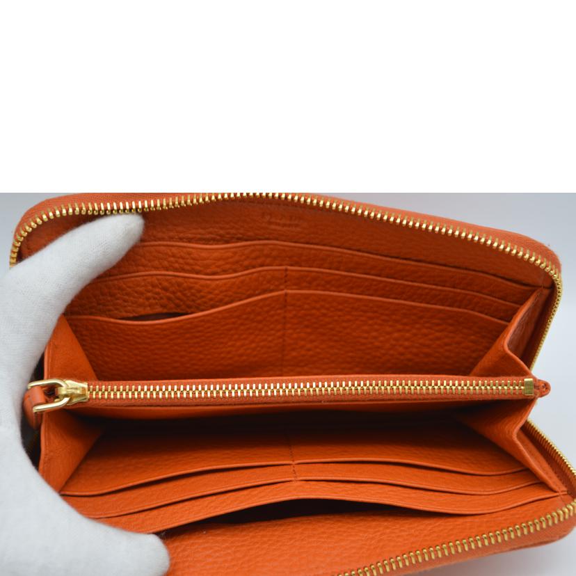 PRADA プラダ/ヴィッテロダイノラウンドファスナー長財布/パパヤ/1ML506//203/Aランク/89