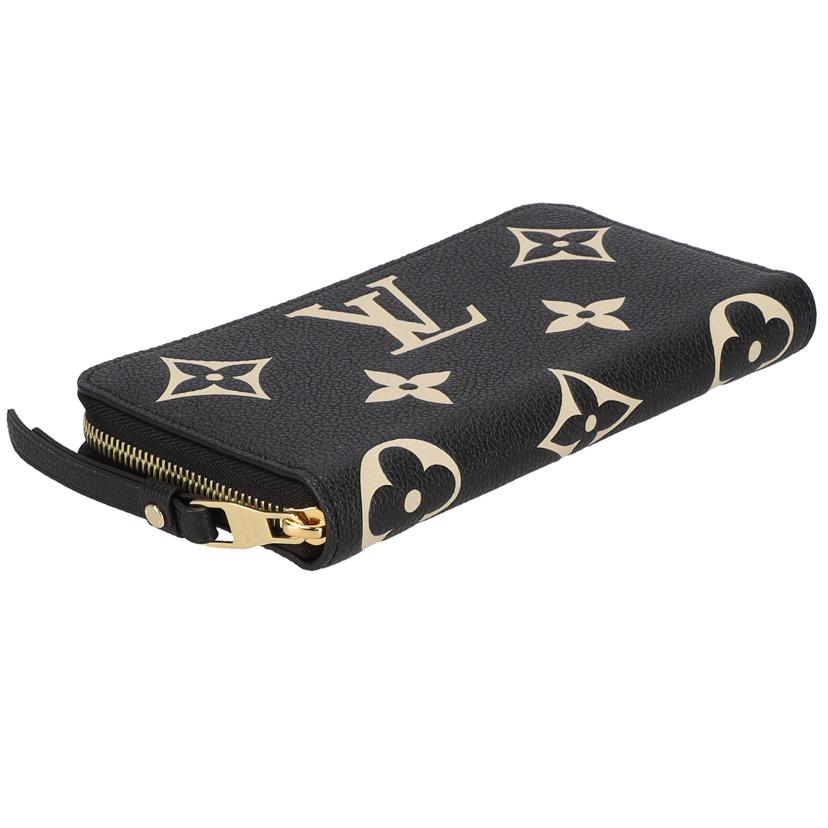 LV ルイ・ヴィトン/ジッピー・ウォレット/アンプラント/バイカラー/ブラック×ベージュ/M80481//RFI****/Aランク/77