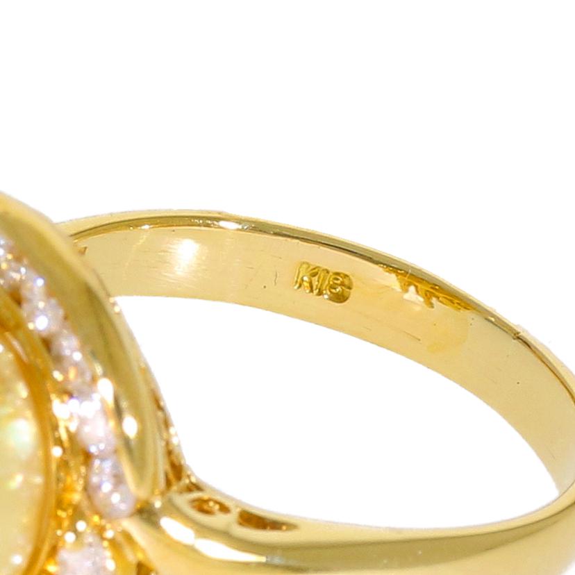 / K18パールダイヤリング0.83ct//Aランク/92