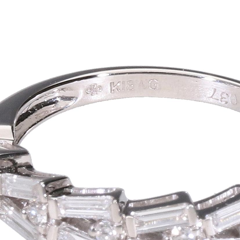 K18WGダイヤリング0.37ct//Aランク/64