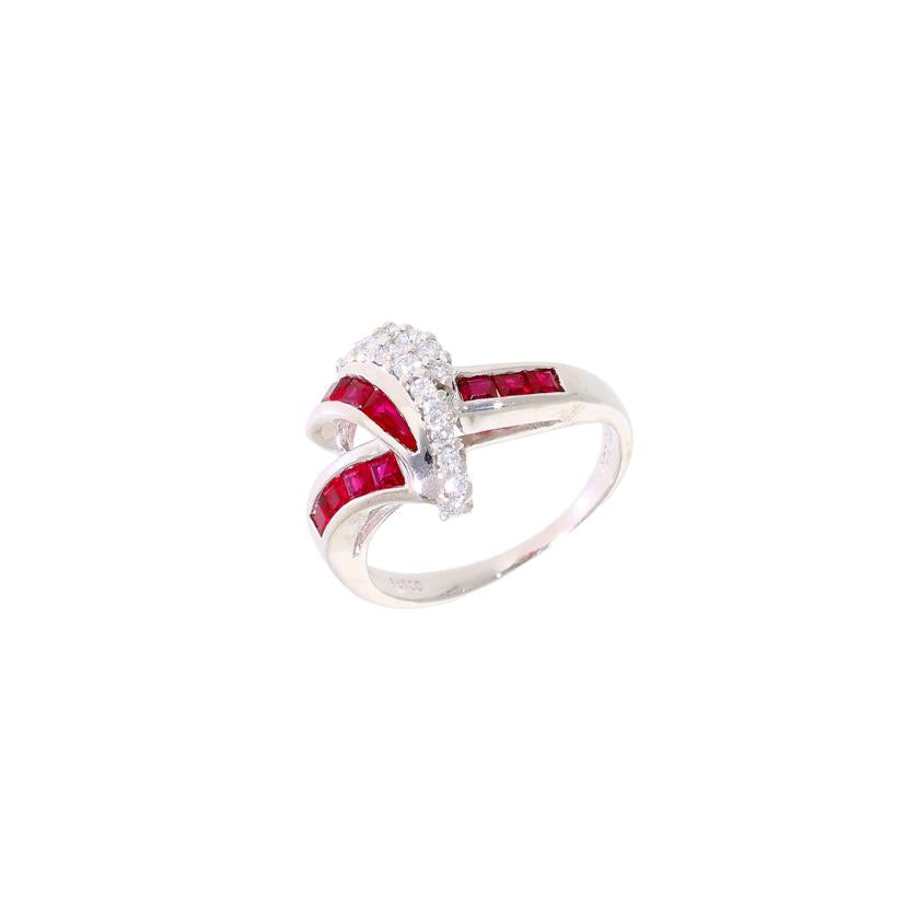 PT900ルビーダイヤリング0.72/D0.26ct//Aランク/64
