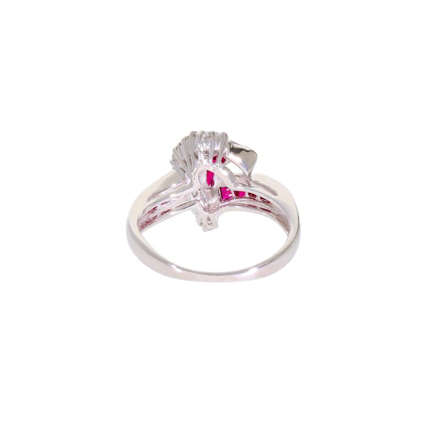 PT900ルビーダイヤリング0.72/D0.26ct//Aランク/64