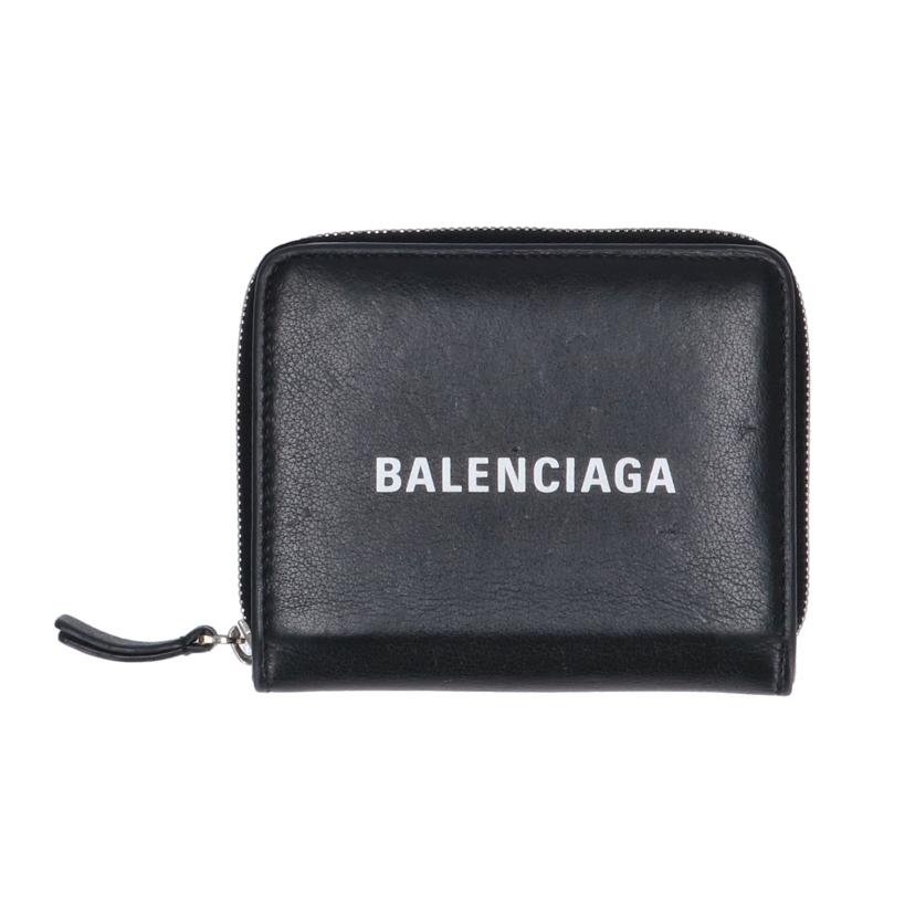 BALENCIAGA バレンシアガ/ロゴプリント二つ折りコンパクトウォレット/551933//ABランク/75