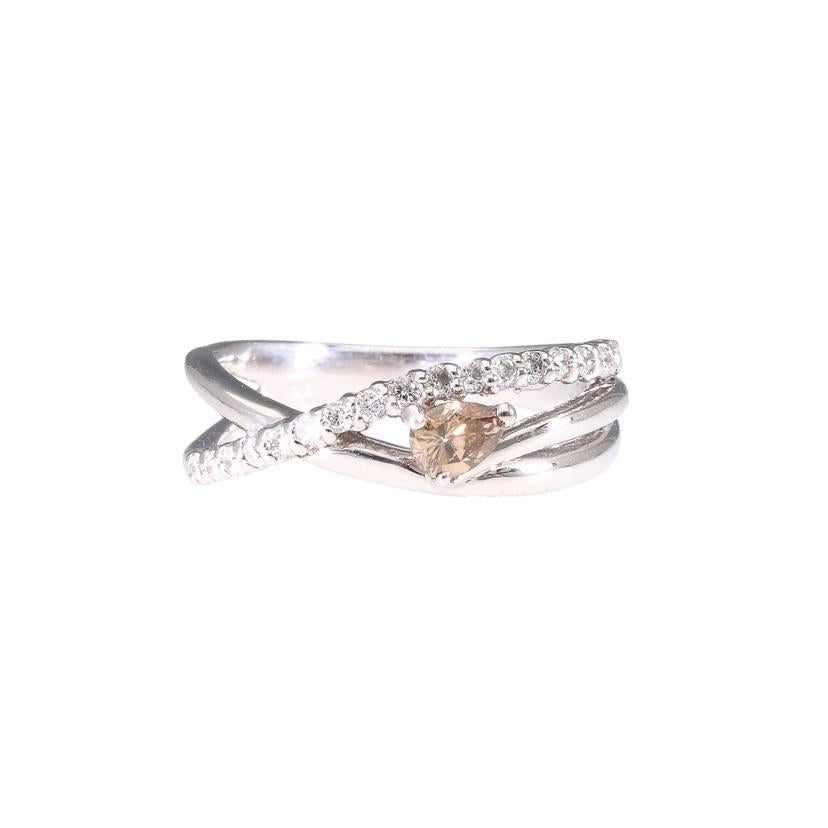Pt900ダイヤリング0.22/0.21ct//Aランク/65