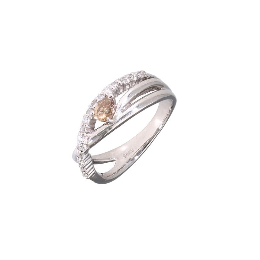 Pt900ダイヤリング0.22/0.21ct//Aランク/65