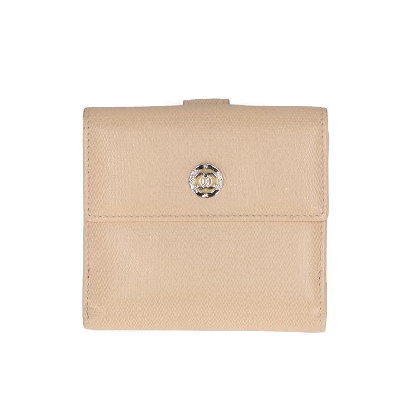 CHANEL シャネル/ココマークボタン二つ折りWホック財布/ベージュ//143*****/ABランク/75