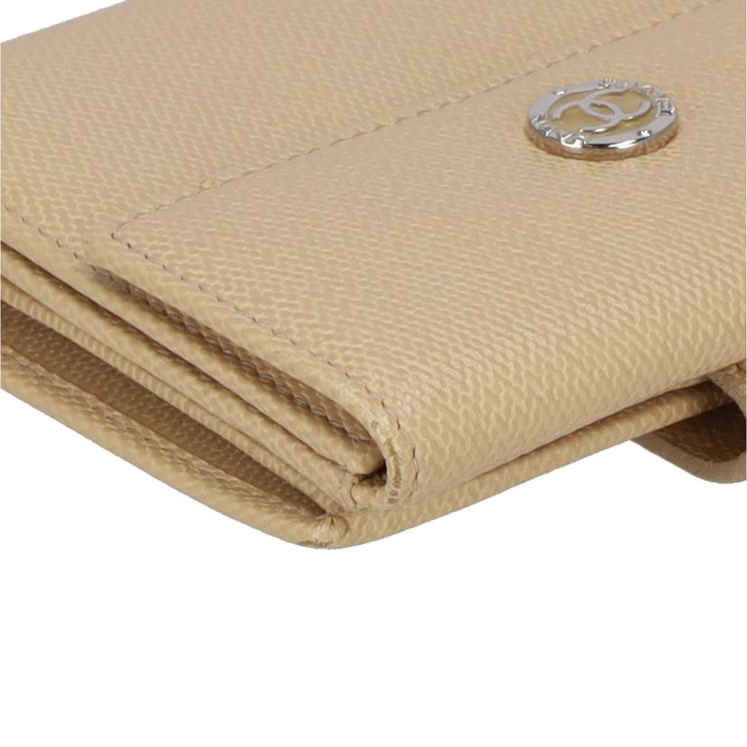 CHANEL シャネル/ココマークボタン二つ折りWホック財布/ベージュ//143*****/ABランク/75
