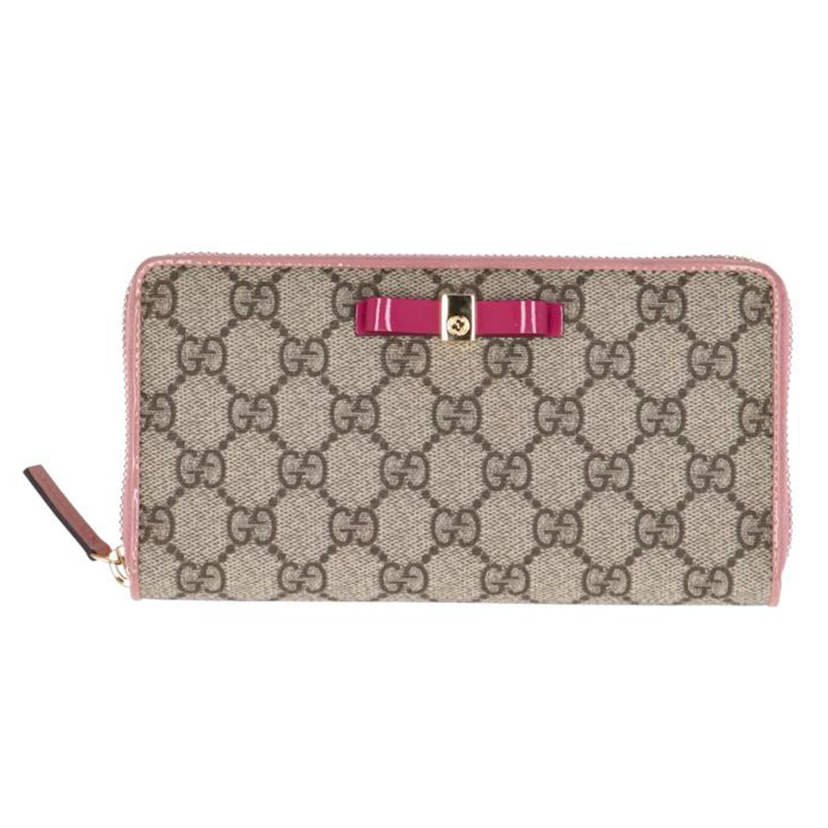 GUCCI グッチ/GGスプリームラウンドジップ長財布/ピンク/388680//214*/Aランク/78