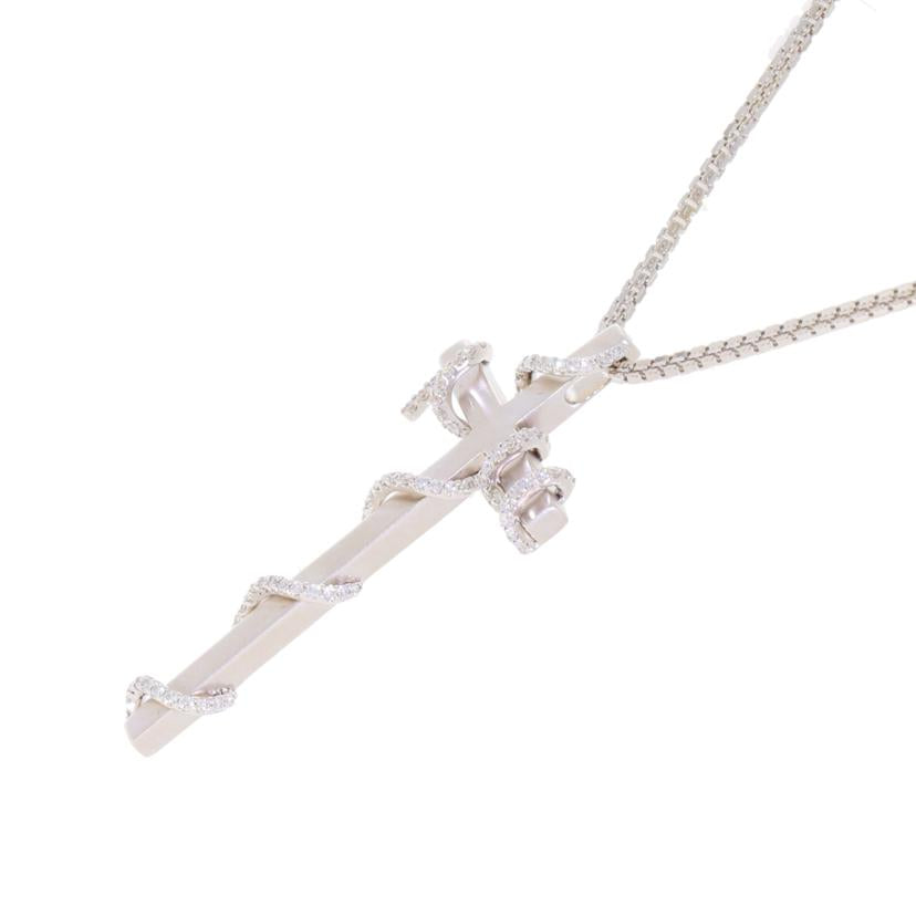 カラッチ/◎K18WGダイヤネックレス0.47ct//Aランク/59