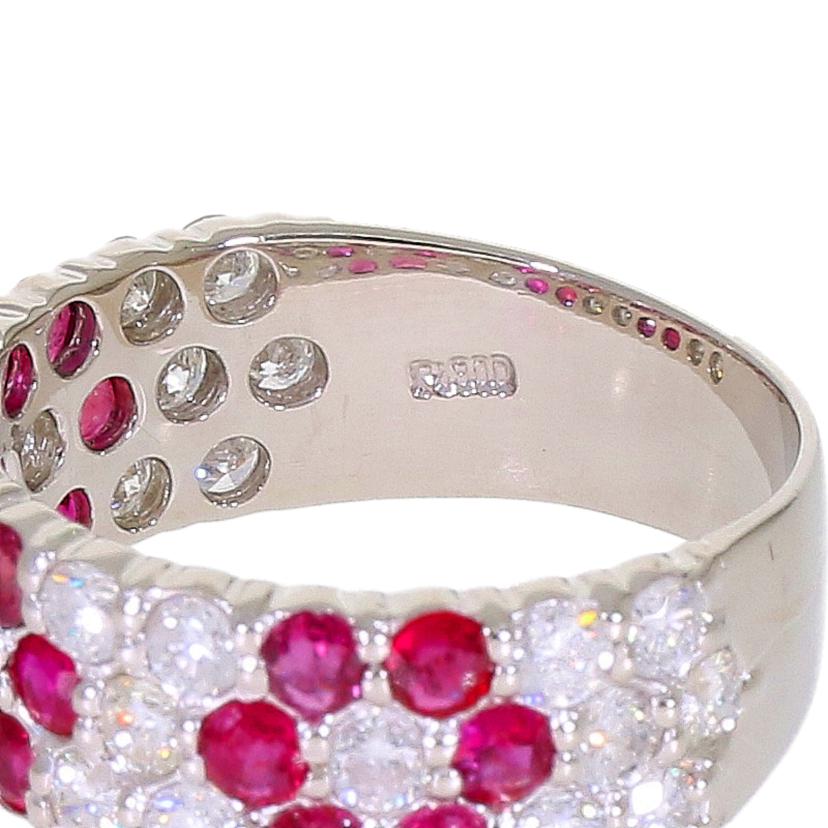 / ◎PT900ルビーダイヤリング1.17/D1.05ct//Aランク/59