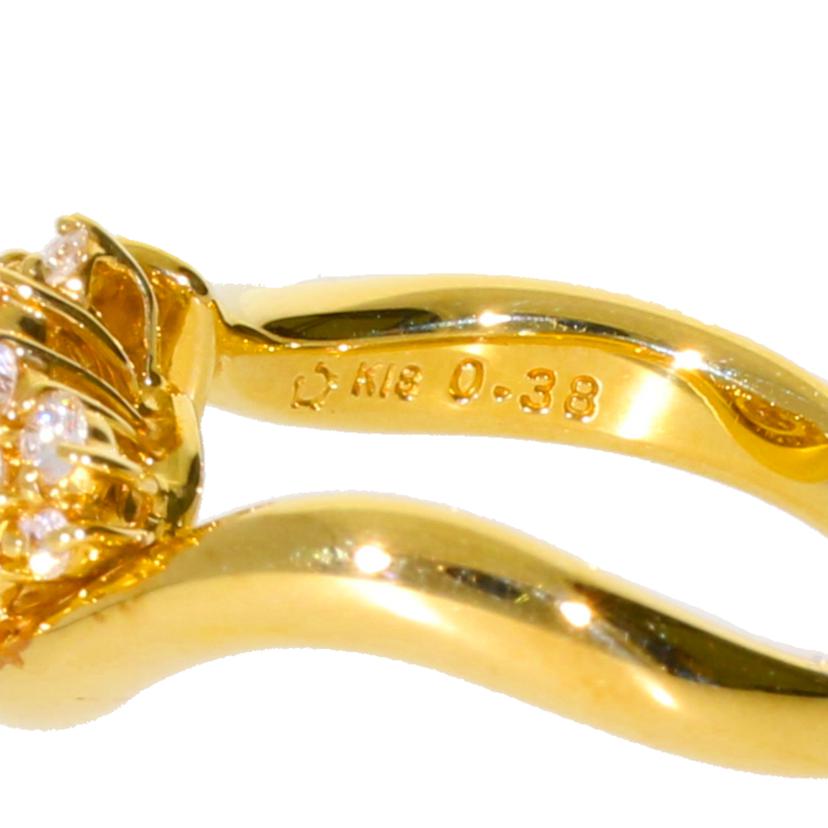 星の砂K18ダイヤリング0.38ct//ABランク/05