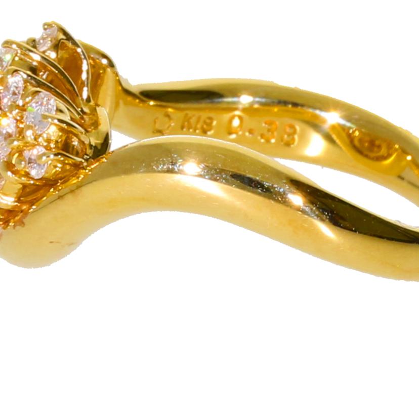 星の砂K18ダイヤリング0.38ct//ABランク/05