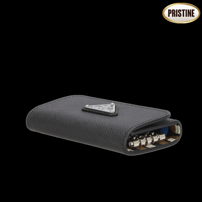 PRADA プラダ/サフィアーノレザートライアングルロゴ4連キーケース/1PG004//107**/SAランク/91