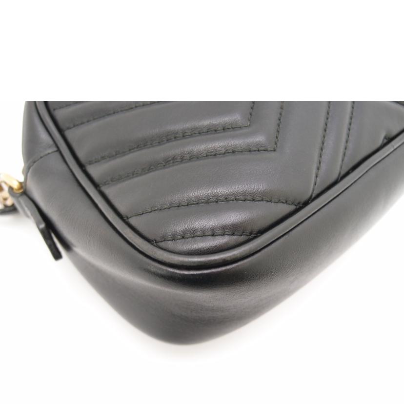 GUCCI グッチ/GGマーモントキルティングスモールショルダー/ブラック/447632//520***/ABランク/69