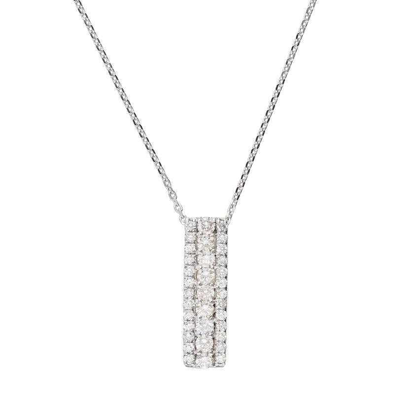 / K18WGダイヤネックレス1.00ct//Aランク/92