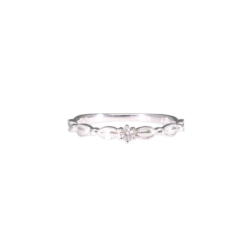 K18WGダイヤリング0.05ct//Aランク/65