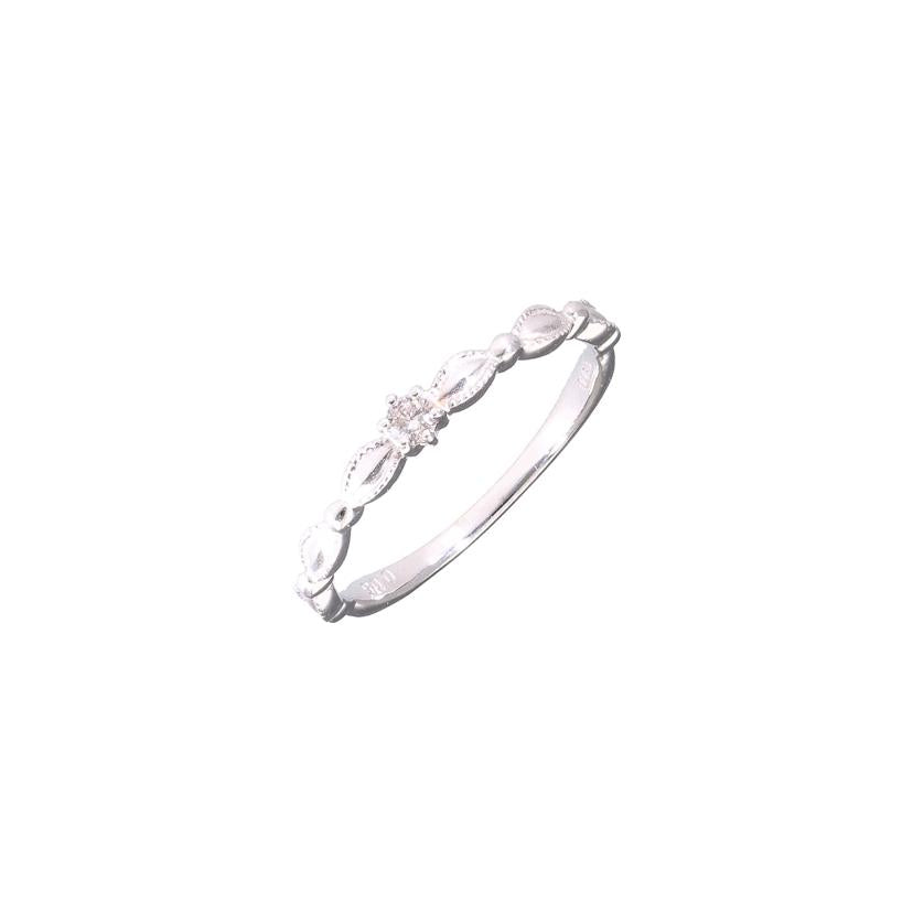 K18WGダイヤリング0.05ct//Aランク/65