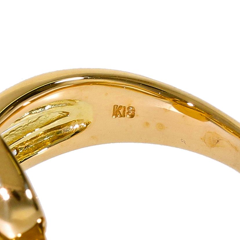 /夏樹陽子 K18ダイヤリング0.15ct鑑//Aランク/05