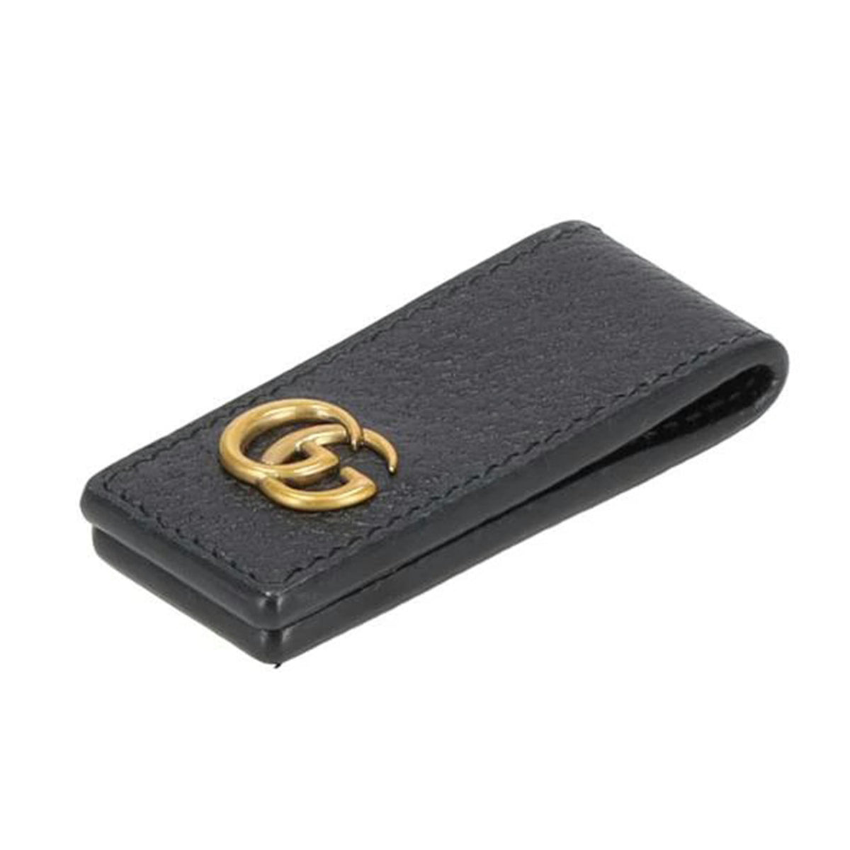 GUCCI グッチ/GGマーモントレザーマネークリップ/ブラック/522885//Aランク/40