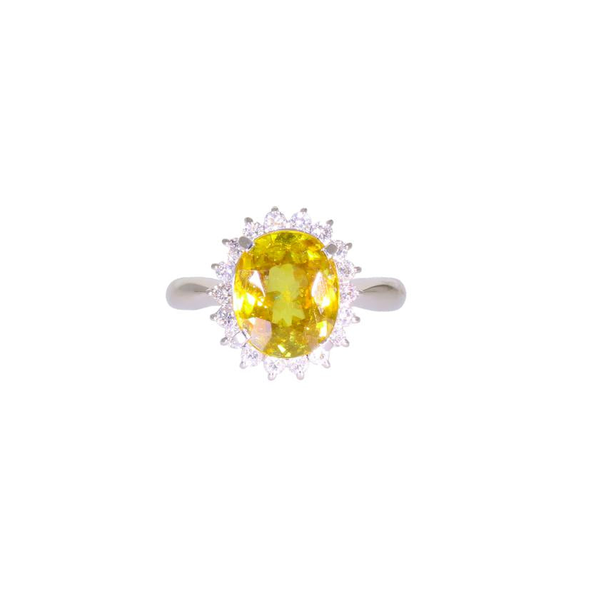 /◎PT850スフェーンダイヤリング 3.45/D0.41ct//Aランク/59