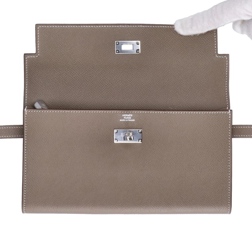 HERMES エルメス/ケリーウォレット/ヴォーエプソン/エトゥープ//C/SAランク/67