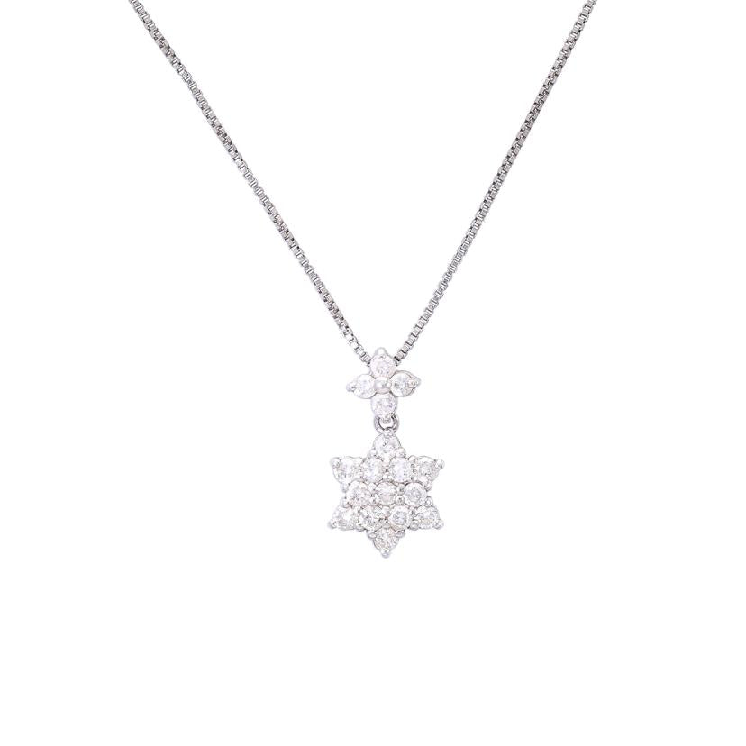 / PT900/850ダイヤネックレス0.30ct//Aランク/81