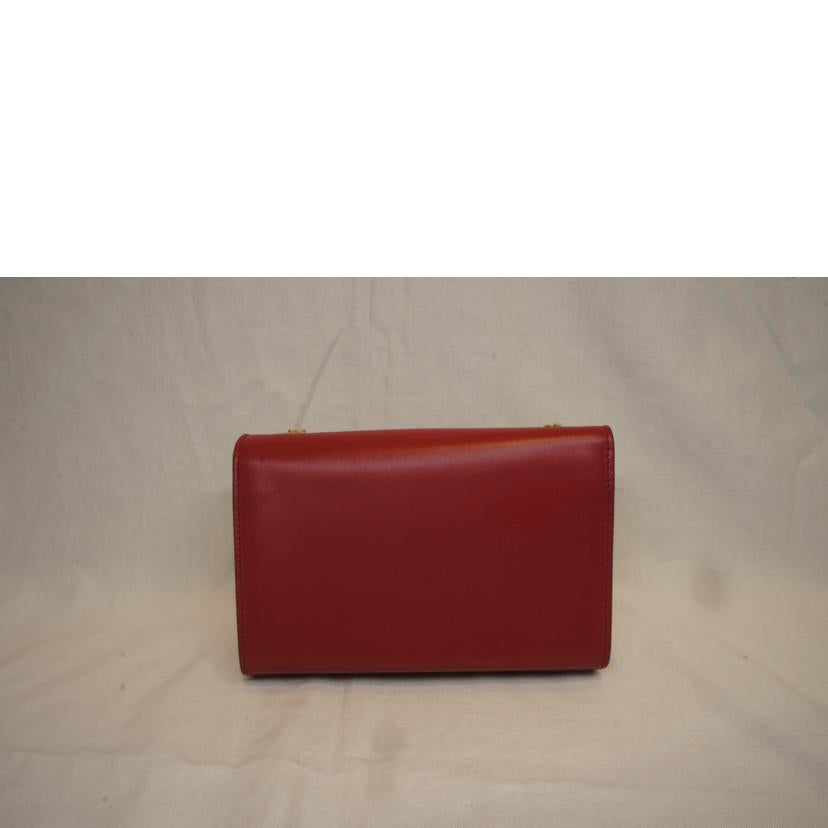 SAINT LAURENT サンローラン/YSLクラシックケイトモノグラムチェーンショルダーレッド/326076//Aランク/92
