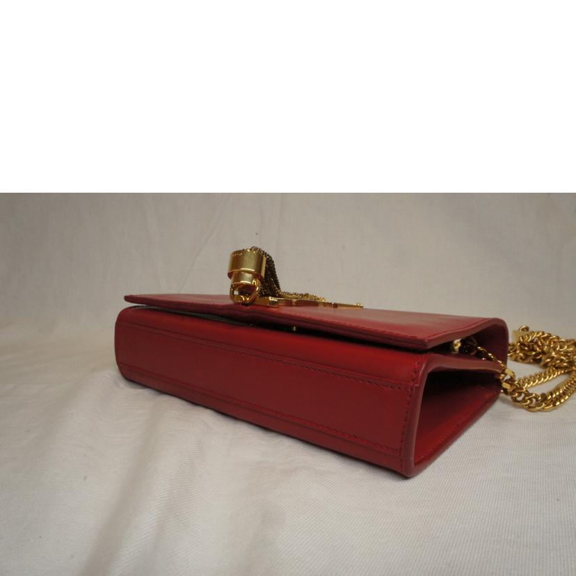 SAINT LAURENT サンローラン/YSLクラシックケイトモノグラムチェーンショルダーレッド/326076//Aランク/92