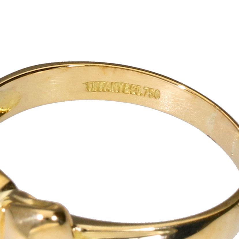 TIFFANY&CO 750ボウリボンリング//Aランク/64