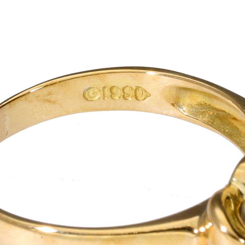 TIFFANY&CO 750ボウリボンリング//Aランク/64