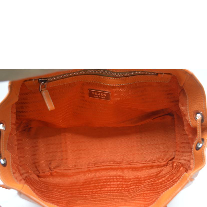 PRADA プラダ/ヴィッテロダイノルーテルレザーハンド/オレンジ/BR2978//7/Bランク/89