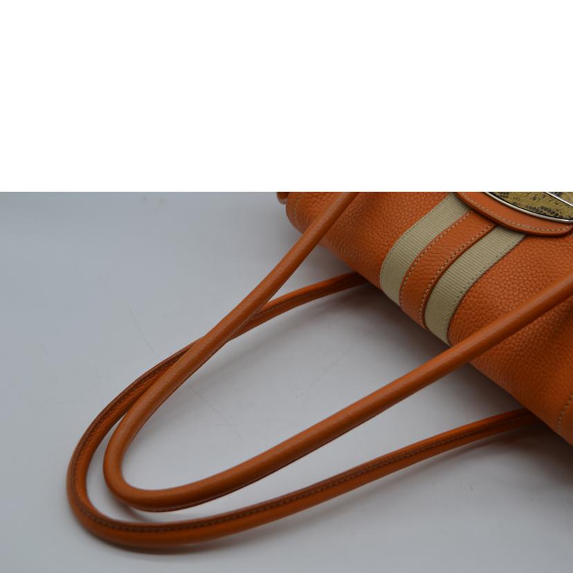PRADA プラダ/ヴィッテロダイノルーテルレザーハンド/オレンジ/BR2978//7/Bランク/89