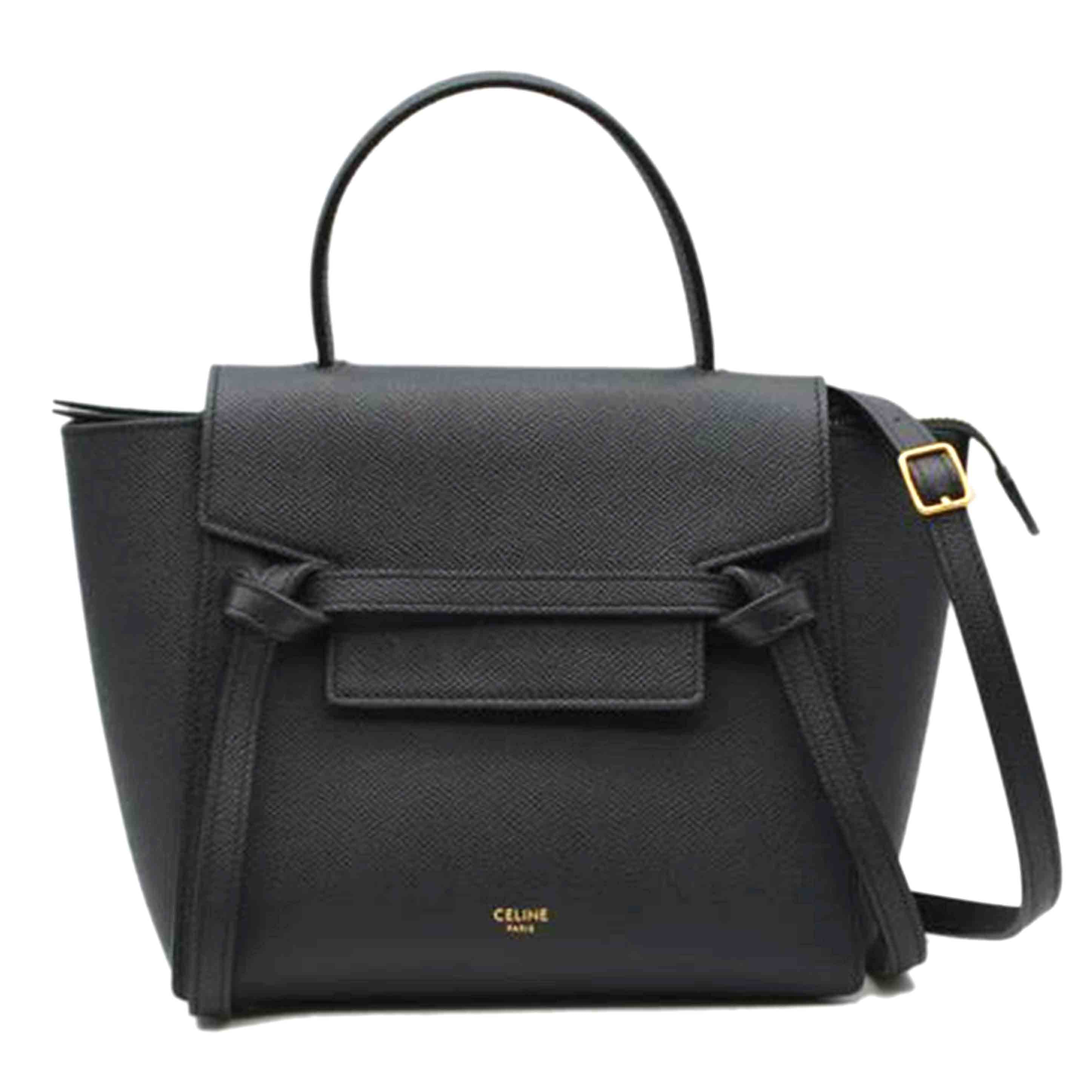 CELINE セリーヌ/ナノベルトバッグ/グレインドカーフスキン/ブラック/189003//U-A*****/SAランク/89