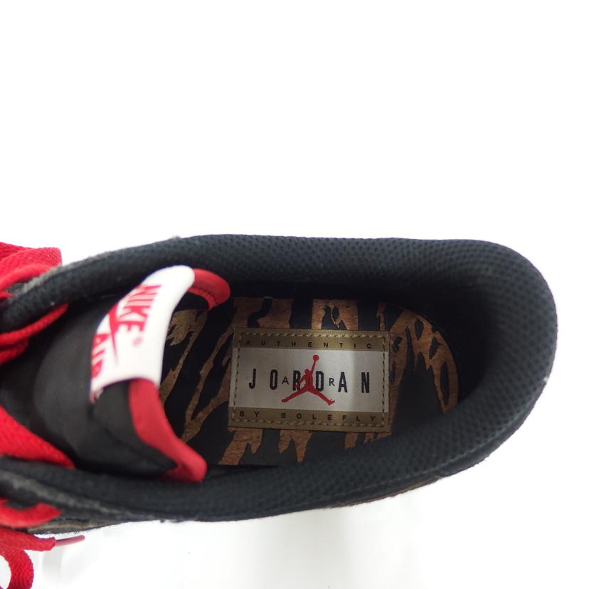 NIKE ナイキ/Sole Fly × Nike Air Jordan 1 Low /Black and Sport Red/DN3400-001//ABランク/82